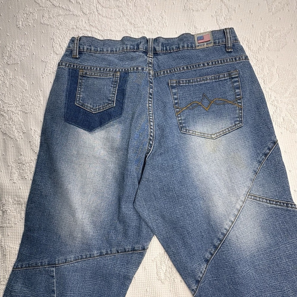 Vintage Apollo Jeans Womens Size 13 14 Waist 28" Flared Y2K Distressed Faded - Picture 4 of 10